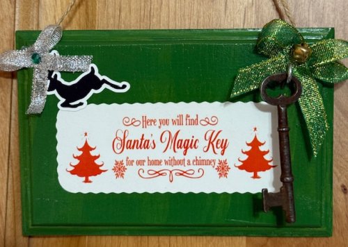 WS006 Santa’s Key Wooden Sign